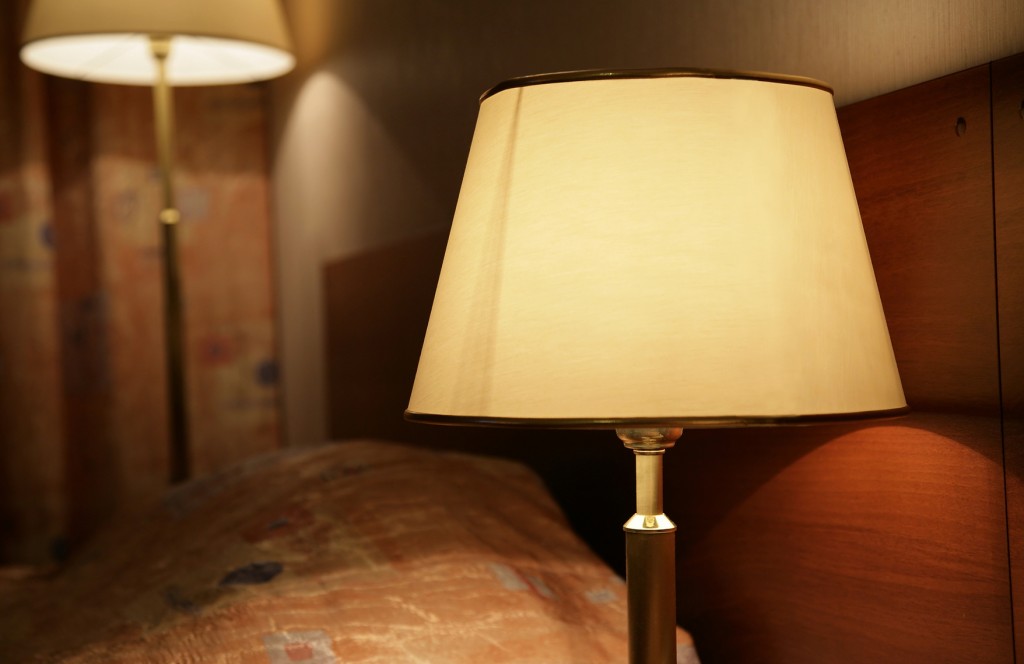 Lamps with beige lamp shades